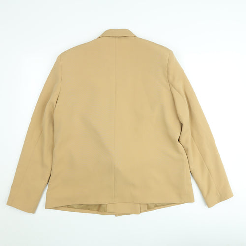 Tu Woman Beige Double-Breasted Suit Jacket Size 12