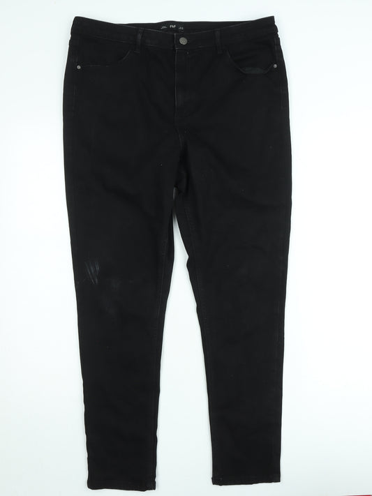 F&F Black Slim Fit Stretch Denim Skinny Jeans Men’s UK 16