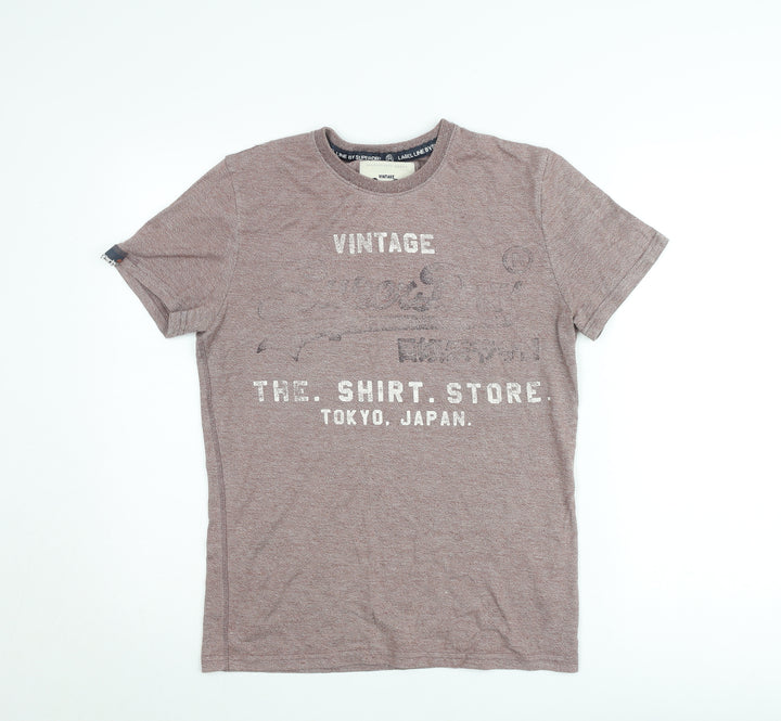 Superdry Women Brown Vintage Short Sleeve T-Shirt Size S