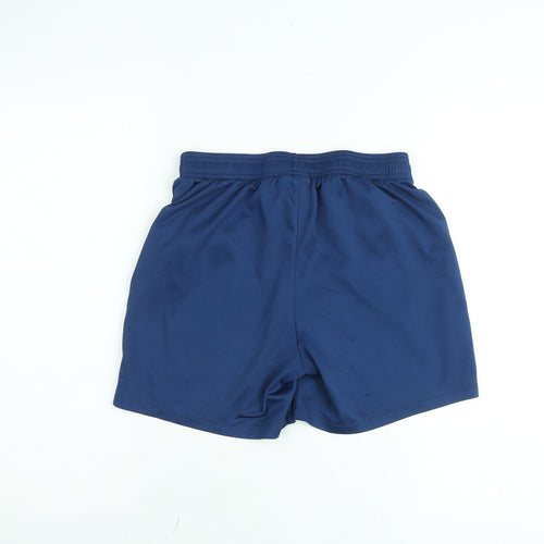 Umbro Boys Blue Athletic Football Shorts Size 13 Years Polyester