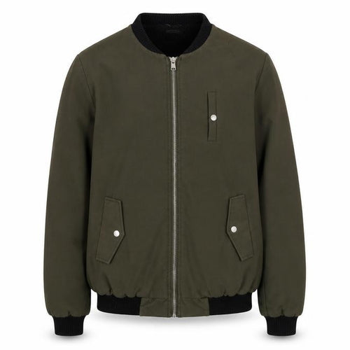 Missguided Women’s Green Bomber Jacket UK 10 Lined Zip Casual