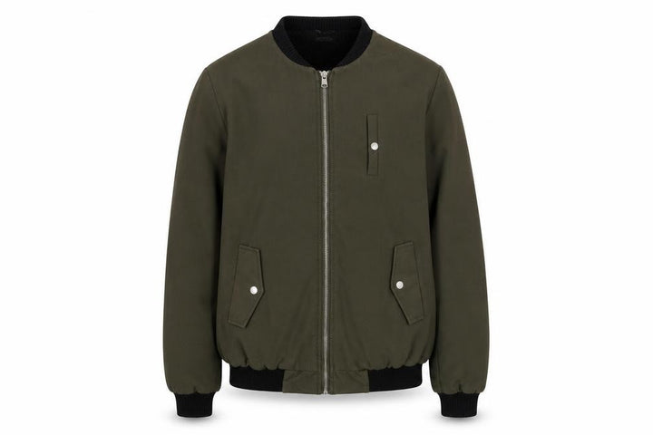 Missguided Women’s Green Bomber Jacket UK 10 Lined Zip Casual