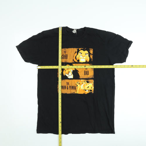 Gildan Women's Black Lion King Graphic Short Sleeve Cotton T-Shirt M