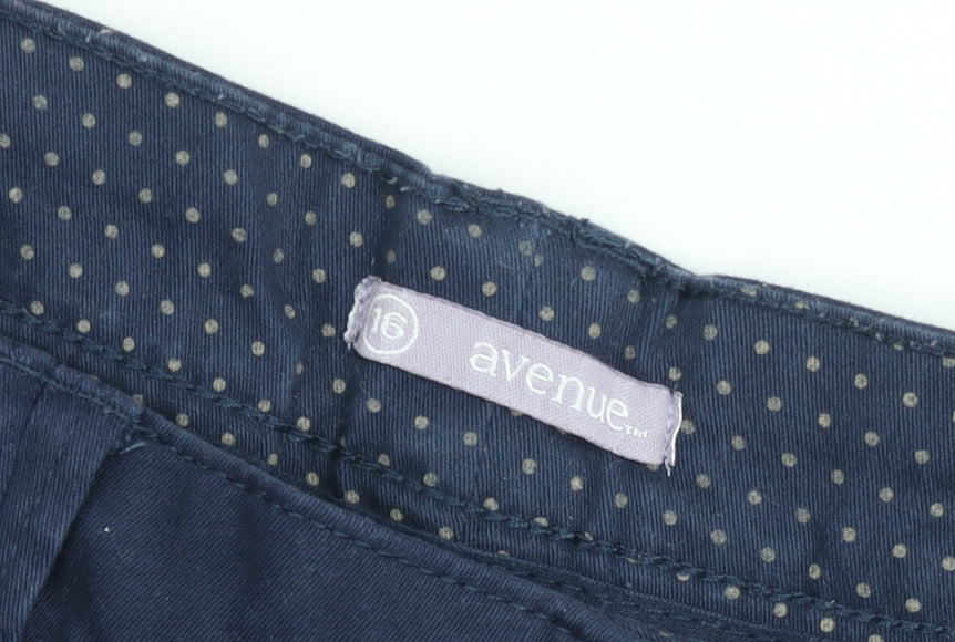 Avenue Men’s Blue Chino Shorts Size 16 Plus Regular Fit