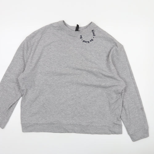 Nobody's Child Women's Grey Crew Neck Pullover Sweatshirt Size M