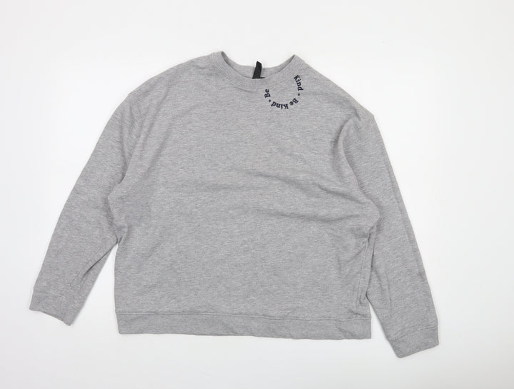 Nobody's Child Women's Grey Crew Neck Pullover Sweatshirt Size M