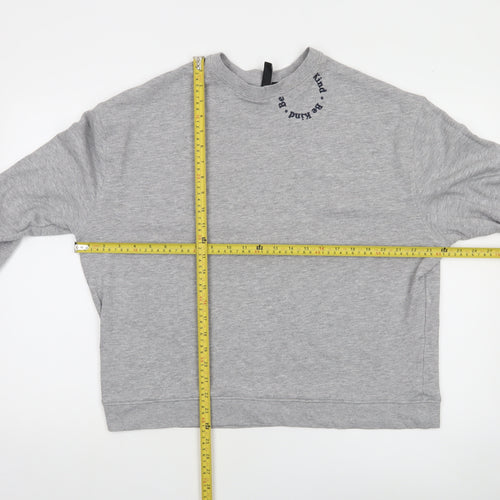 Nobody's Child Women's Grey Crew Neck Pullover Sweatshirt Size M