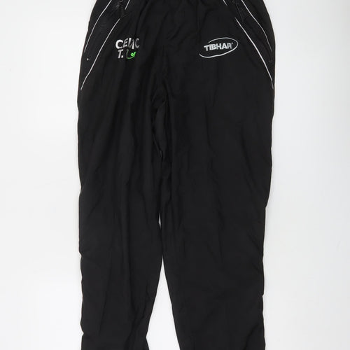 Tibhar Classic Sportswear Men's Black Small Jogger Trousers Polyester Microfibre