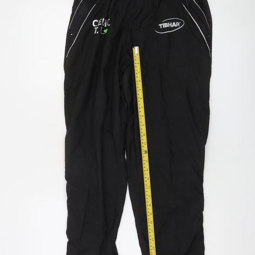 Tibhar Classic Sportswear Men's Black Small Jogger Trousers Polyester Microfibre