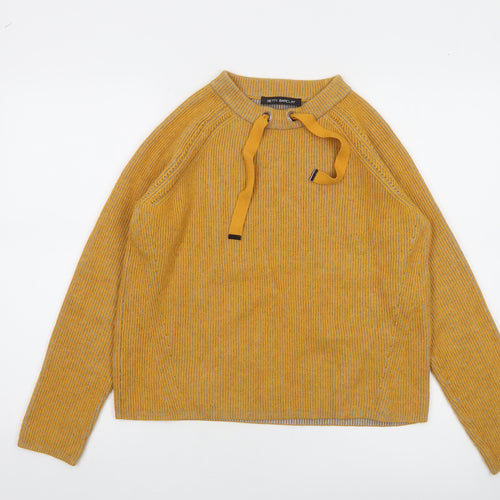 Betty Barclay Women's Yellow Striped Pullover Jumper Size 10