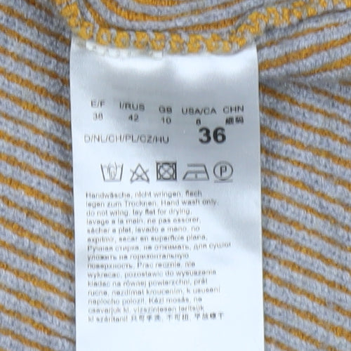 Betty Barclay Women's Yellow Striped Pullover Jumper Size 10