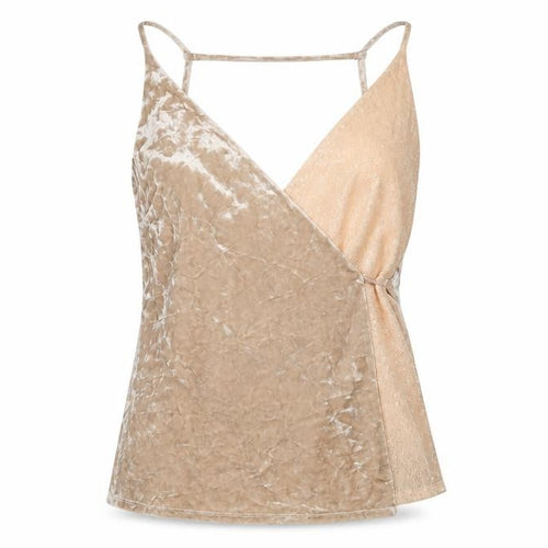 Next Women’s Beige Sequin Velvet Camisole Top Size 12
