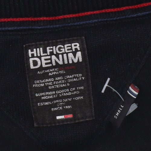Tommy Hilfiger Women's Black V-Neck Cotton Knit Jumper Size S