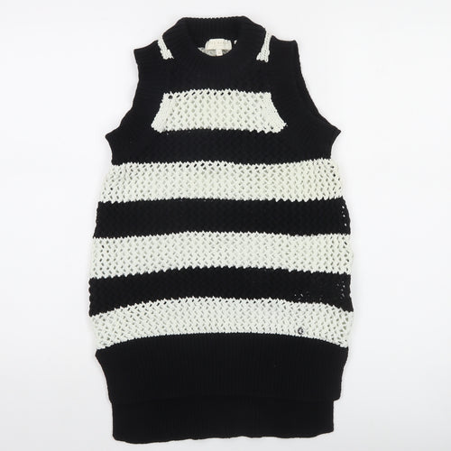 Ted Baker Women's Black & White Sleeveless Knit Vest Jumper Size XS