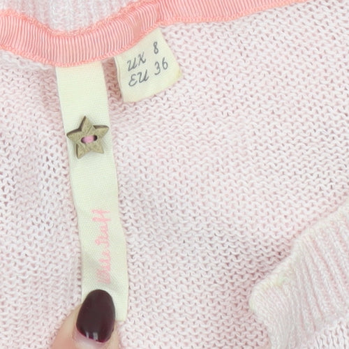 Mamas & Papas Women’s Pink Wool Blend 3/4 Sleeve Tunic Jumper Size 8