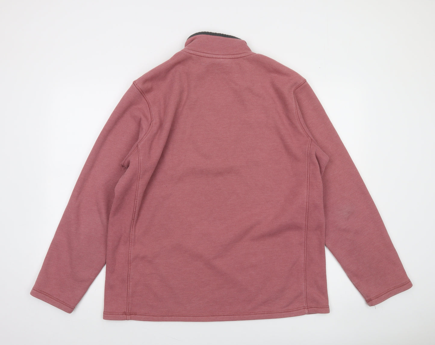 Mountain Warehouse Mens Pink L 1/4 Zip Fleece Sweatshirt