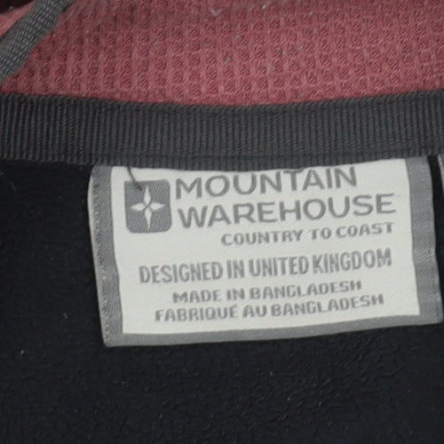 Mountain Warehouse Mens Pink L 1/4 Zip Fleece Sweatshirt