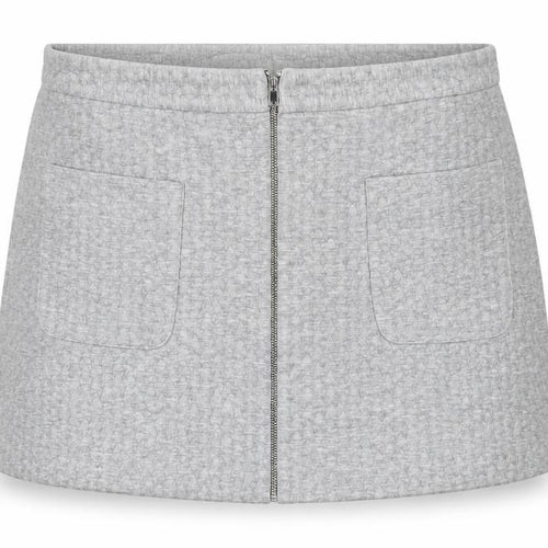 Dunnes Women Grey A-Line Short Skirt Size 18 Stretch Jersey