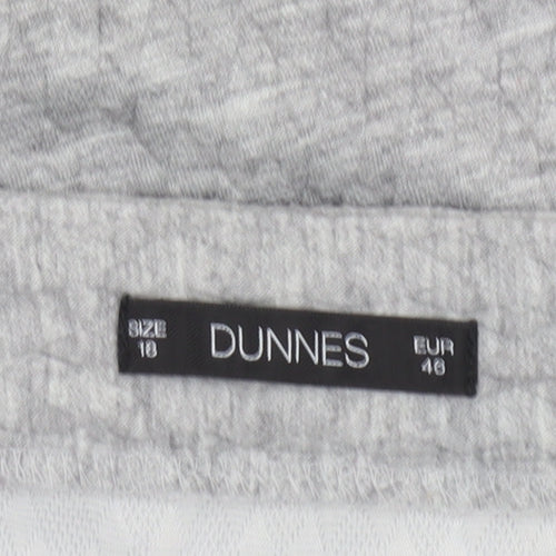 Dunnes Women Grey A-Line Short Skirt Size 18 Stretch Jersey