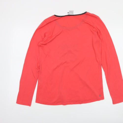 Miss Captain Trend Women's Red Long Sleeve Scoop Neck T-Shirt M