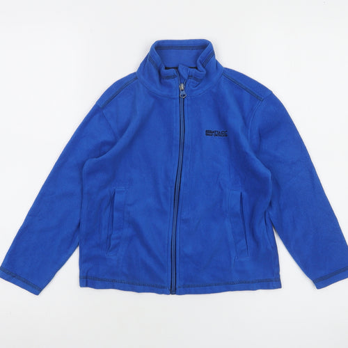 Regatta Boys Blue Fleece Full Zip Jacket 5-6 Years Outdoor Lightweight