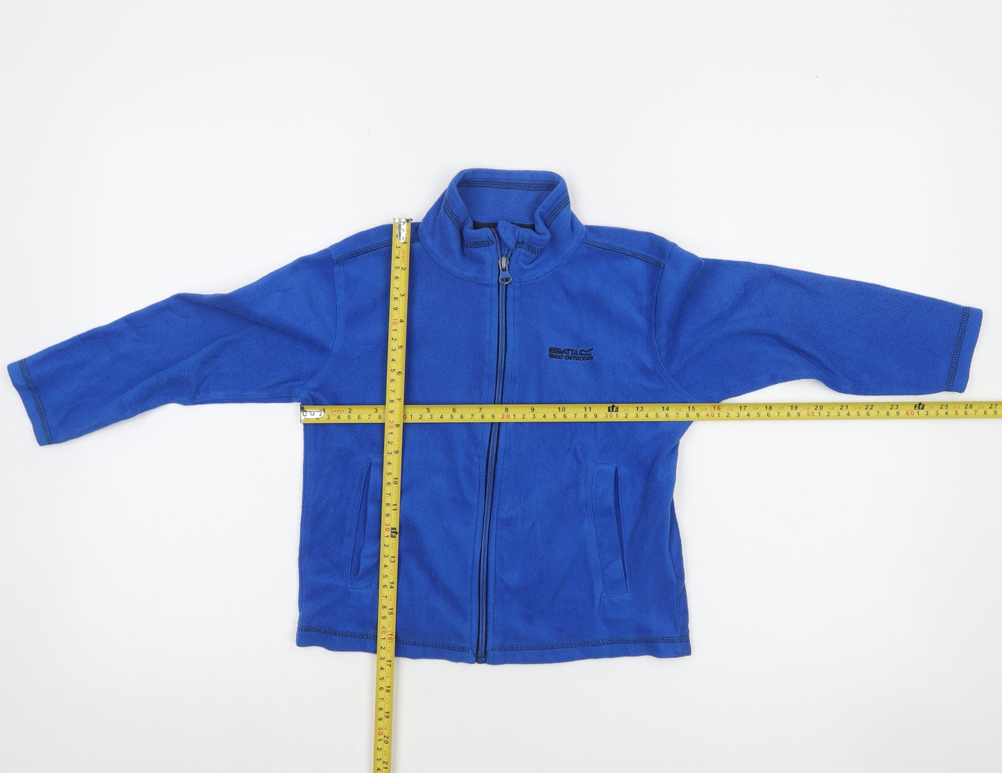 Regatta Boys Blue Fleece Full Zip Jacket 5-6 Years Outdoor Lightweight