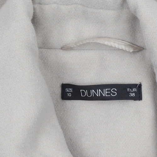 Dunnes Women Beige Mid-Length Zip Coat Size 10