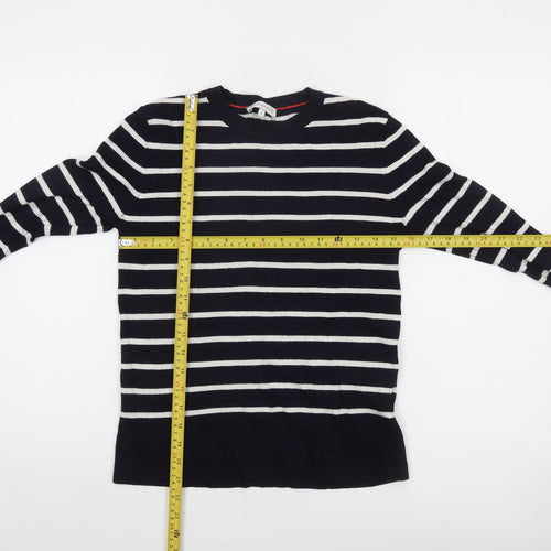 Warehouse Women’s Blue Striped Crew Neck Long Sleeve Pullover Jumper Size 12