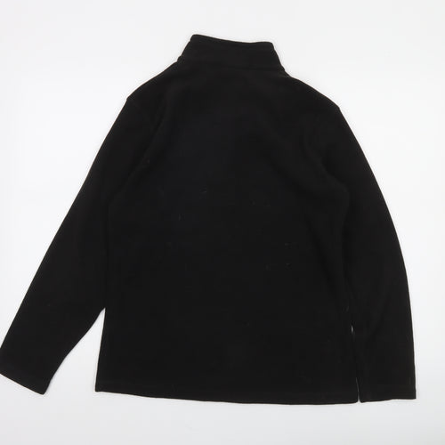 Regatta Women's Black Fleece Pullover Sweatshirt UK 10 1/4 Zip Outdoor