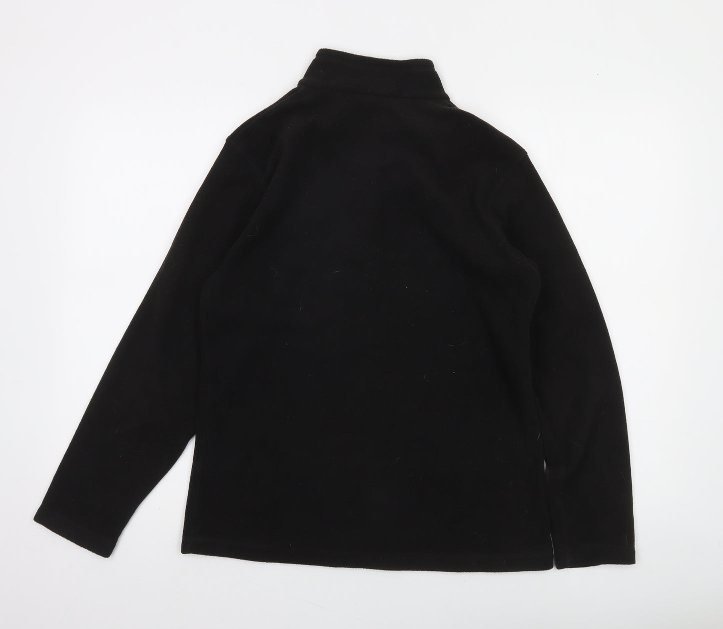 Regatta Women's Black Fleece Pullover Sweatshirt UK 10 1/4 Zip Outdoor