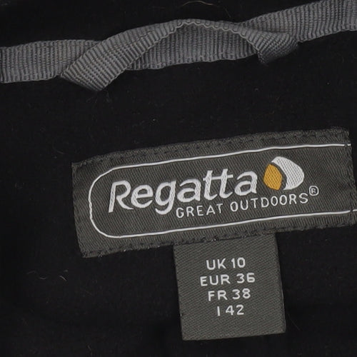 Regatta Women's Black Fleece Pullover Sweatshirt UK 10 1/4 Zip Outdoor