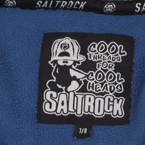 Saltrock Boys Blue Full Zip Fleece Hoodie Age 7-8 Years