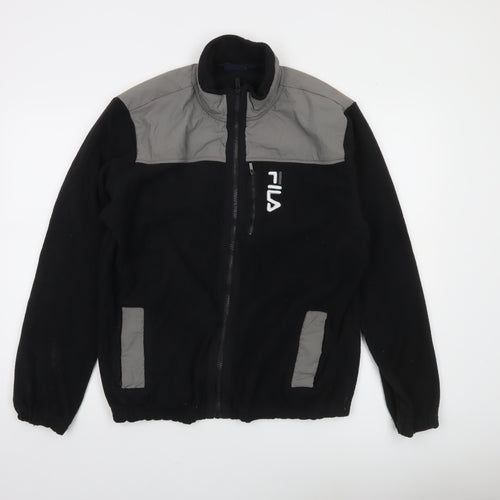 Fila Men’s Black Full Zip Fleece Jacket L Sports Casual