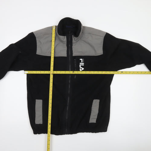 Fila Men’s Black Full Zip Fleece Jacket L Sports Casual