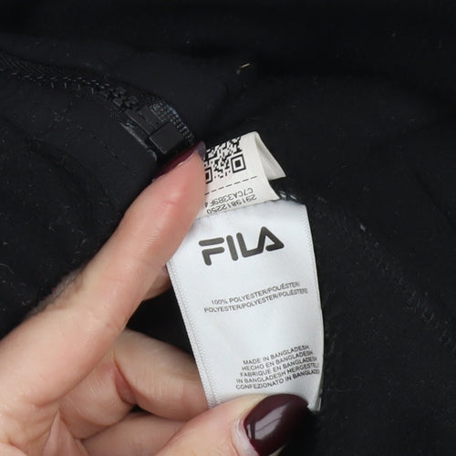 Fila Men’s Black Full Zip Fleece Jacket L Sports Casual