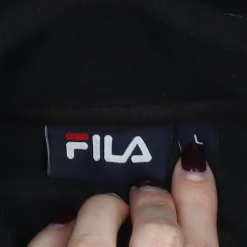 Fila Men’s Black Full Zip Fleece Jacket L Sports Casual