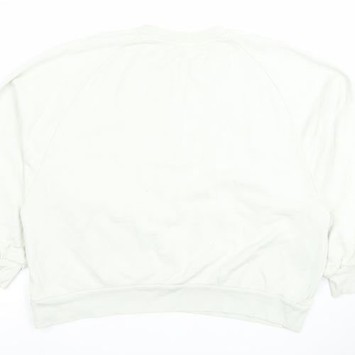 Levi's Womens White Cotton Crew Neck Long Sleeve Pullover Sweatshirt L