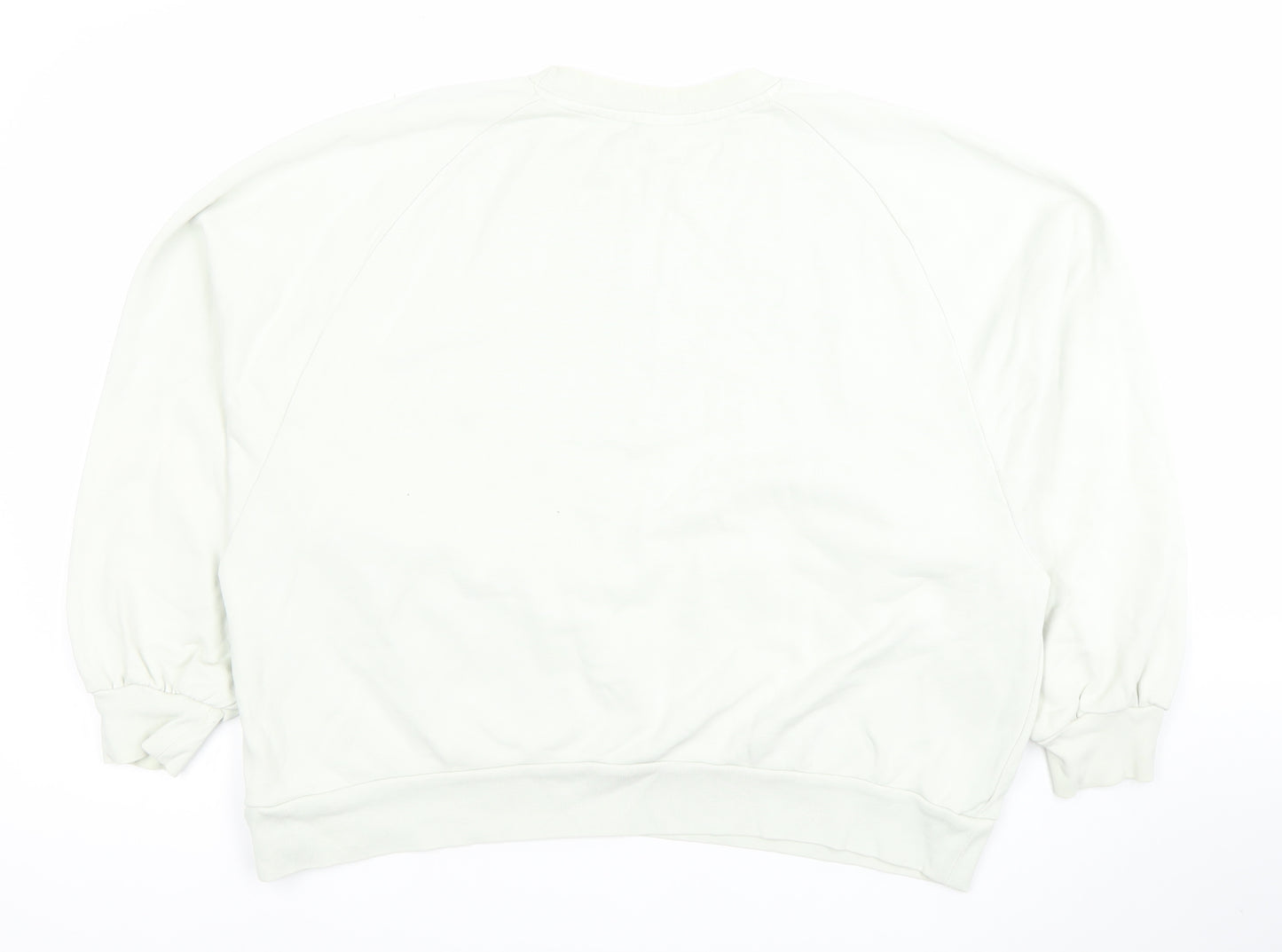 Levi's Womens White Cotton Crew Neck Long Sleeve Pullover Sweatshirt L