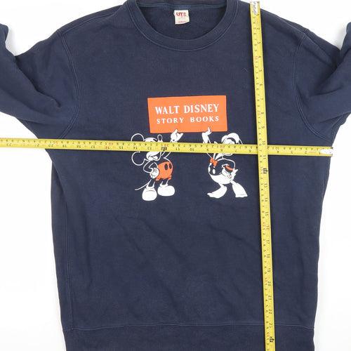 Uniqlo Disney Navy Sweatshirt Women's M Mickey & Donald Graphic Pullover