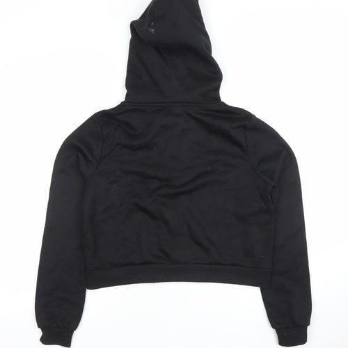 Slazenger Womens Black Cropped Zip Hooded Jacket Size 8