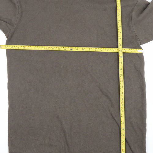 Marks and Spencer Womens Brown Roll Neck 3/4 Sleeve Pullover Sweatshirt Size 14