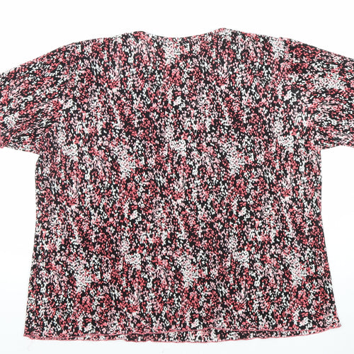 Bassini Womens Multicoloured Floral Short Sleeve Blouse Size 22
