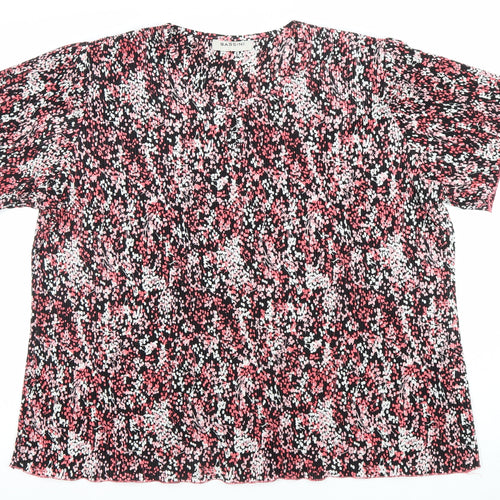 Bassini Womens Multicoloured Floral Short Sleeve Blouse Size 22