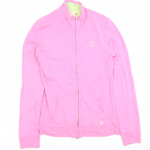 Pureco Espino Women Pink Full Zip Sweatshirt Size M Viscose Blend