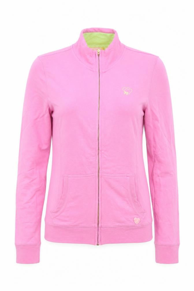 Pureco Espino Women Pink Full Zip Sweatshirt Size M Viscose Blend