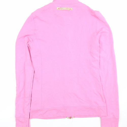 Pureco Espino Women Pink Full Zip Sweatshirt Size M Viscose Blend