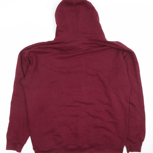 Club Classic Men's Red Pullover Hoodie L Eat Sleep Football Print