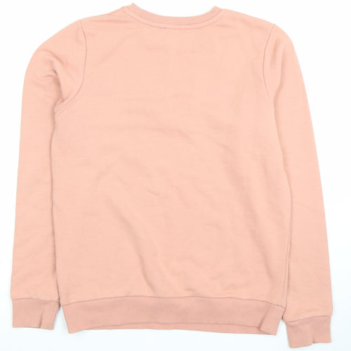Warehouse Womens Pink Merci Crew Neck Pullover Sweatshirt Size S