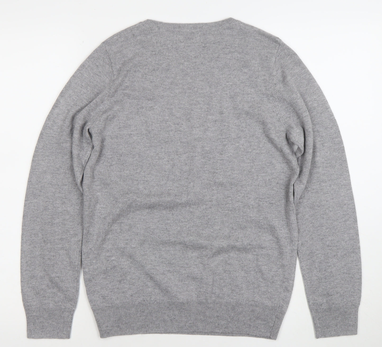 Savida Women's Grey Sequin Star Jumper XS Crew Neck Knit