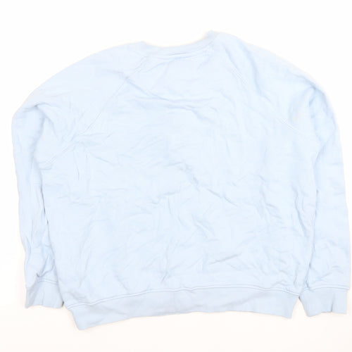 Crew Clothing Company Womens Blue Size 10 Henley Sweatshirt Cotton Blend